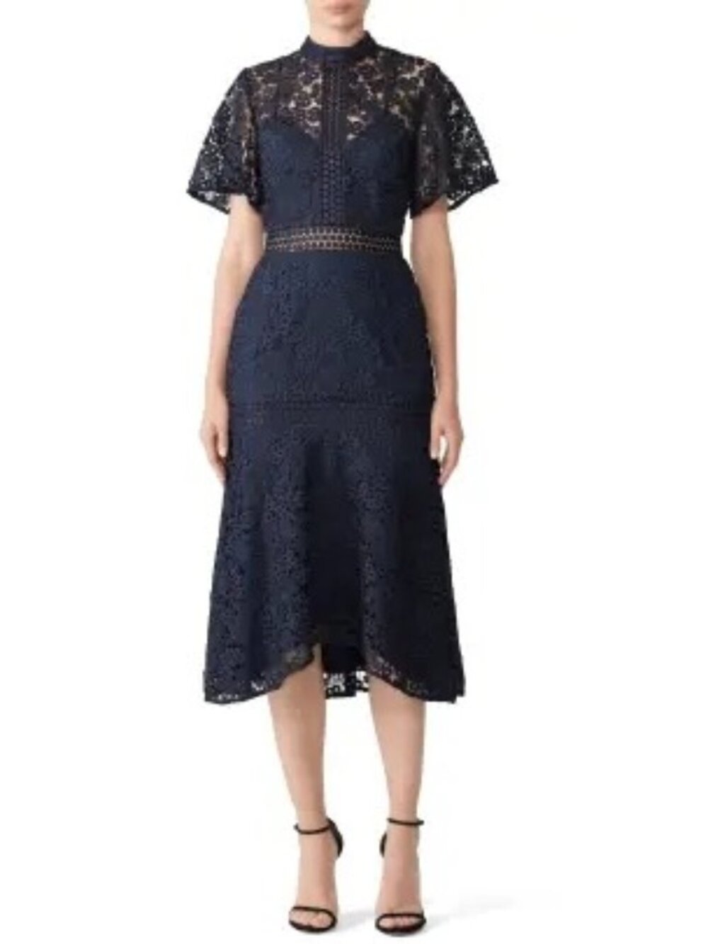 R-115. Keepsake Utopia Lace Midi Dress